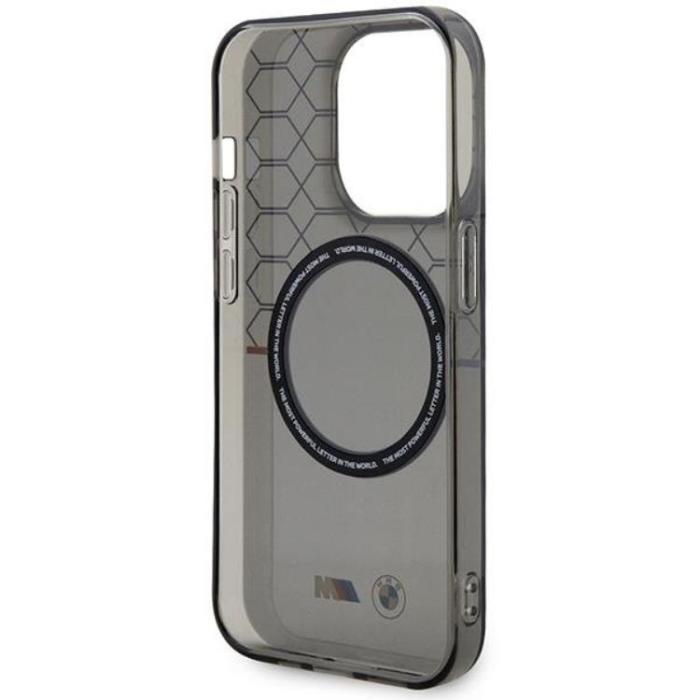 BMW - BMW iPhone 14 Pro Max Mobilskal Magsafe Pattern - Grå
