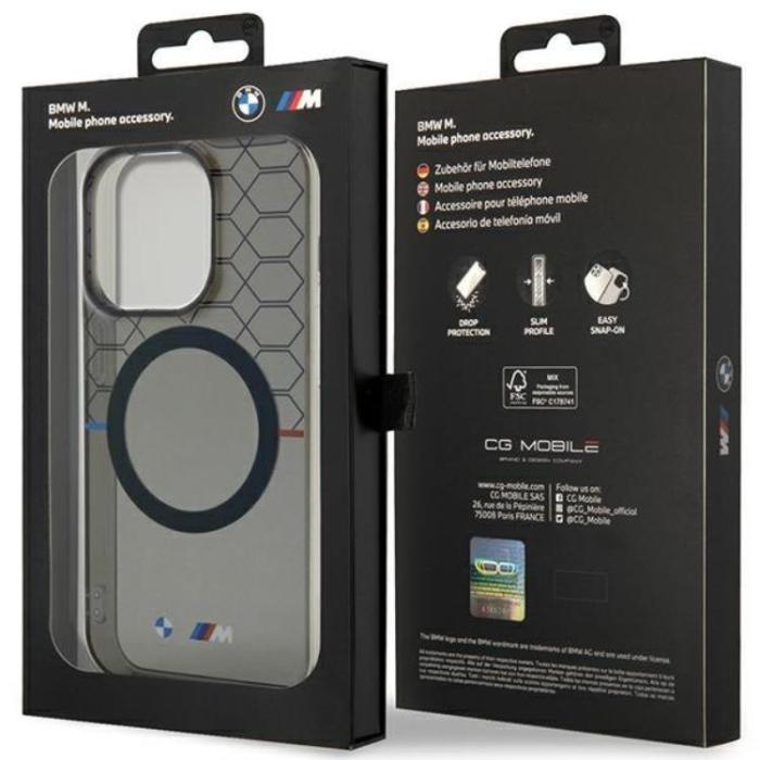 BMW - BMW iPhone 14 Pro Max Mobilskal Magsafe Pattern - Grå