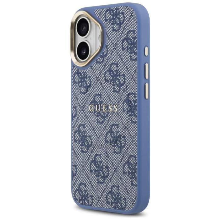Guess - Guess iPhone 17 Mobilskal MagSafe 4G PU Classic Logo - Blå