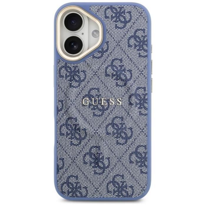 Guess - Guess iPhone 17 Mobilskal MagSafe 4G PU Classic Logo - Blå