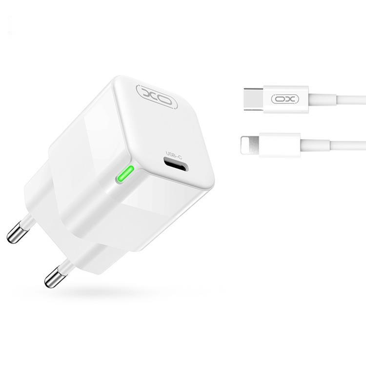 Alternativ bild 0 för XO Wall charger CE06 30W USB-C with cable Lightning