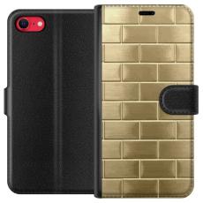 iSecrets - Pl&aring;nboksfodral till Apple iPhone 8 med Gyllene Murstenar