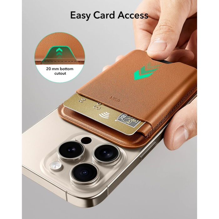 ESR - ESR MagSafe Korthållare Magnetisk Classic RFID - Brun