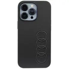 Audi - Audi iPhone 13 Pro/13 Mobilskal Synthetic Läder - Svart