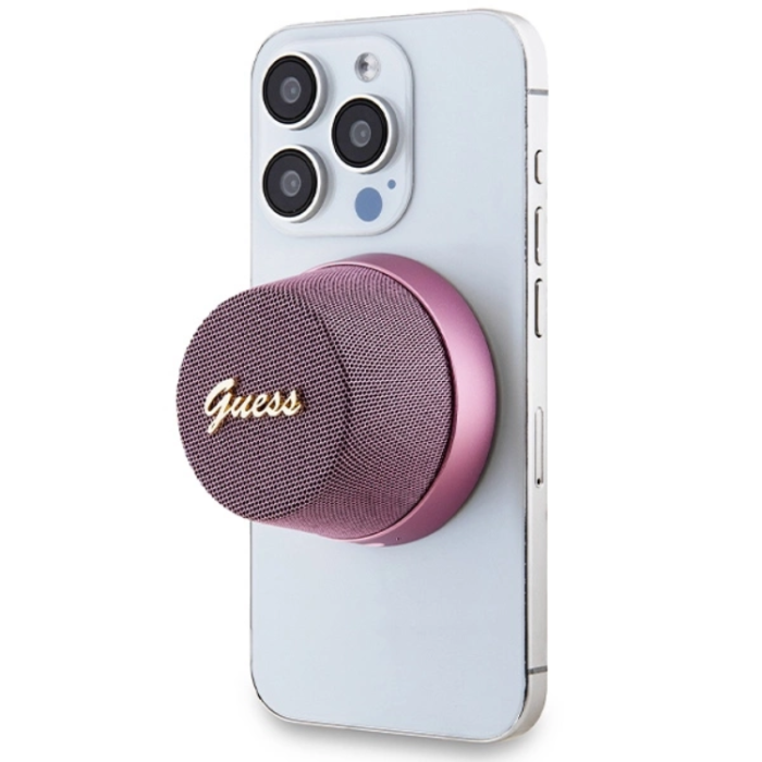 Guess - Guess Bluetooth Högtalare Magnetic Script Metal - Rosa