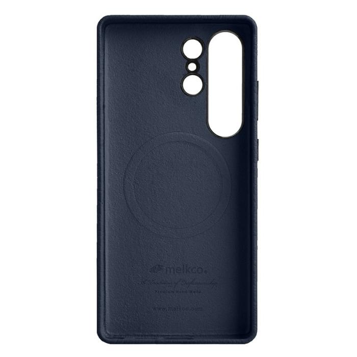 Melkco - MELKCO Mobilskal till Samsung Galaxy S25 Ultra Äkta Läder + PC - Blå
