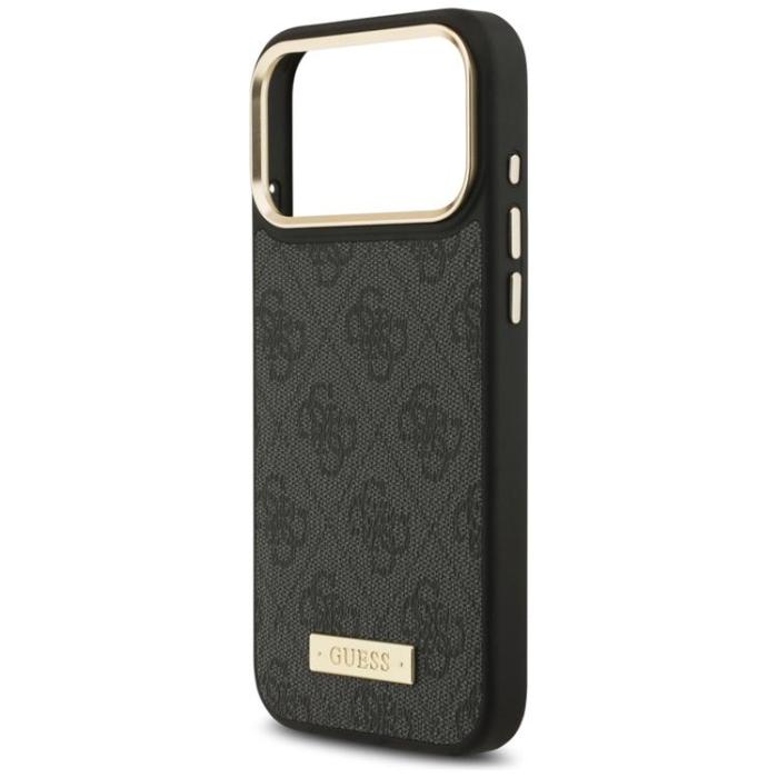 Guess - Guess iPhone 17 Pro Max Mobilskal MagSafe 4G Logo Plate - Svart