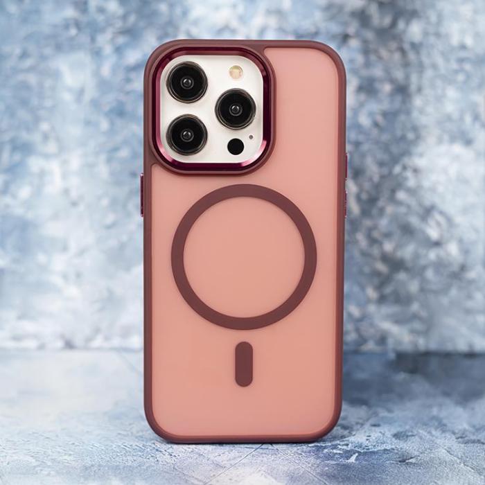 OEM - iPhone 16 Mobilskal MagSafe Frozen - Röd