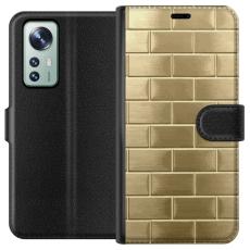 iSecrets - Pl&aring;nboksfodral till Xiaomi 12 med Gyllene Murstenar
