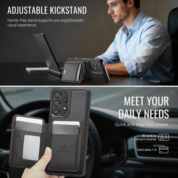 OEM - JEEHOOD Samsung Galaxy A53 5G Mobilskal Konstläder - Svart