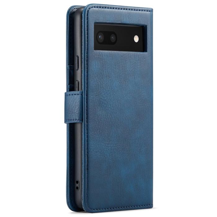 DG.MING - DG.MING Google Pixel 6a Plånboksfodral Detachable 2-in-1 Äkta Läder - Blå