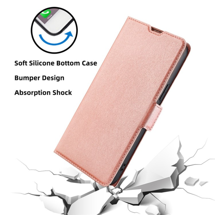 OEM - Xiaomi 13 Lite Plånboksfodral Dual Magnetic Clasp - Rosa Guld