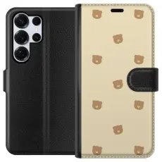 Gustaf - Pl&aring;nboksfodral till Samsung Galaxy S25 Ultra med Bj&ouml;rnm&ouml;nster