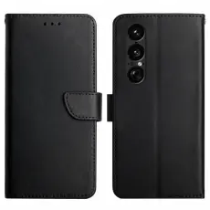 A-One Brand - Sony Xperia 1 VII Pl&aring;nboksfodral &Auml;kta l&auml;der - Svart