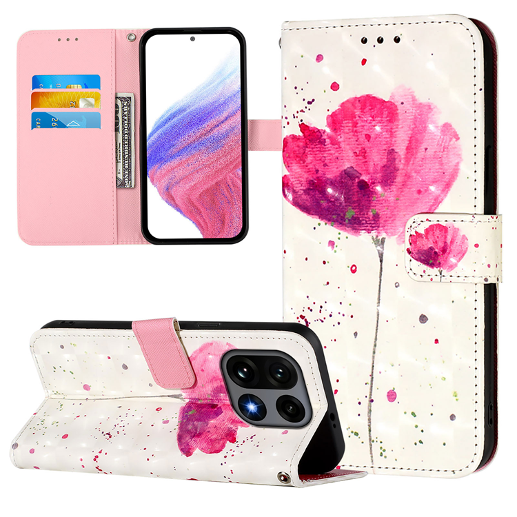 OnePlus 15 Konstläder Plånboksfodral Pattern Printing (Blomma) | 2353 | AlltMobil
