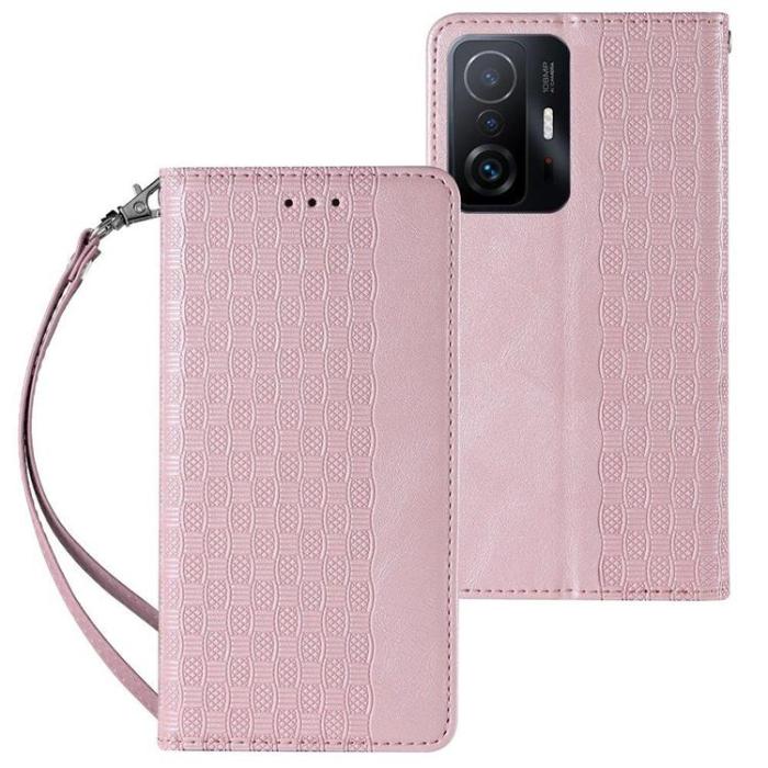 OEM - Galaxy A12 (2020/2021) Plånboksfodral Magnet Strap - Rosa