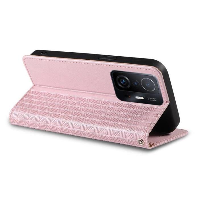 OEM - Galaxy A12 (2020/2021) Plånboksfodral Magnet Strap - Rosa