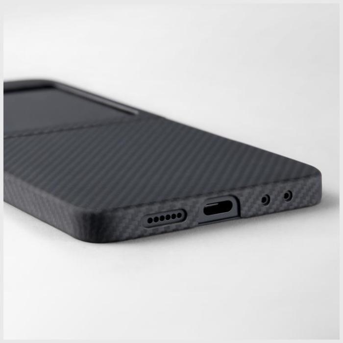 PITAKA - PITAKA Galaxy Z Flip 7 Mobilskal MagSafe Ultra-Slim - Svartgrå