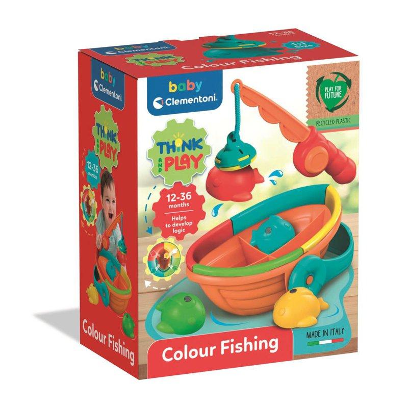 CLEMENTONI Sort & Match Fishing Set Regnbåge