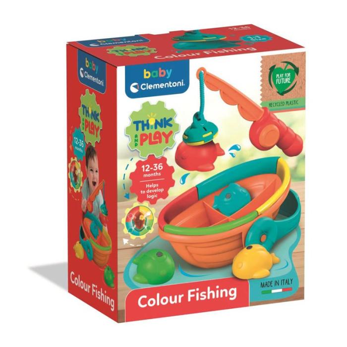 CLEMENTONI - CLEMENTONI Sort & Match Fishing Set Regnbåge