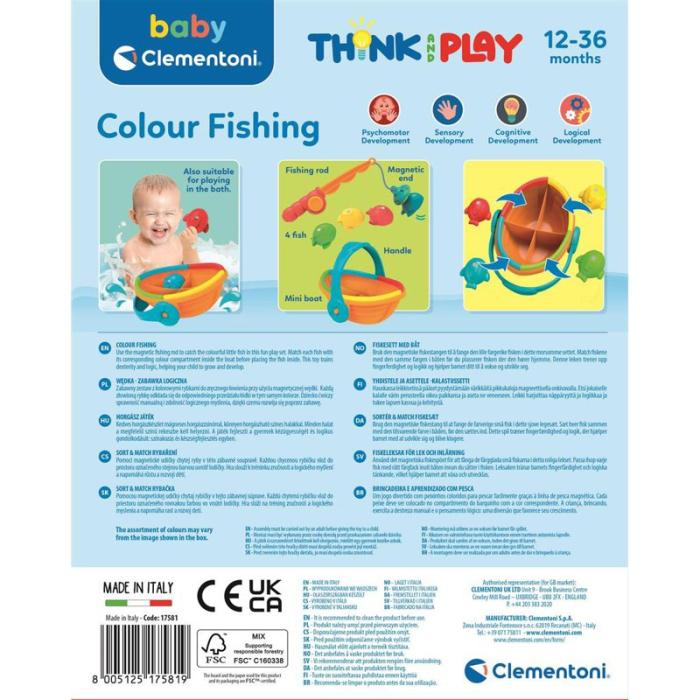 CLEMENTONI - CLEMENTONI Sort & Match Fishing Set Regnbåge