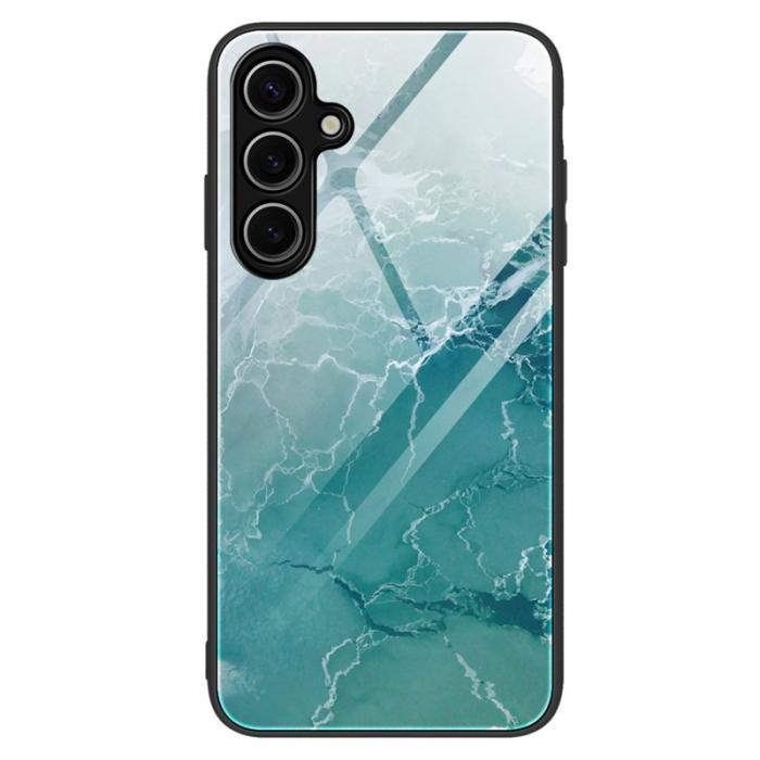 OEM - Mobilskal för Samsung Galaxy S26 Marmor mönster Härdat glas + PC + TPU - Grå