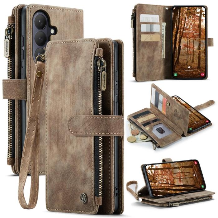 Caseme - CaseMe Mobilfodral för Samsung Galaxy S26 Plus Flera kortfack Konstläder - Brun