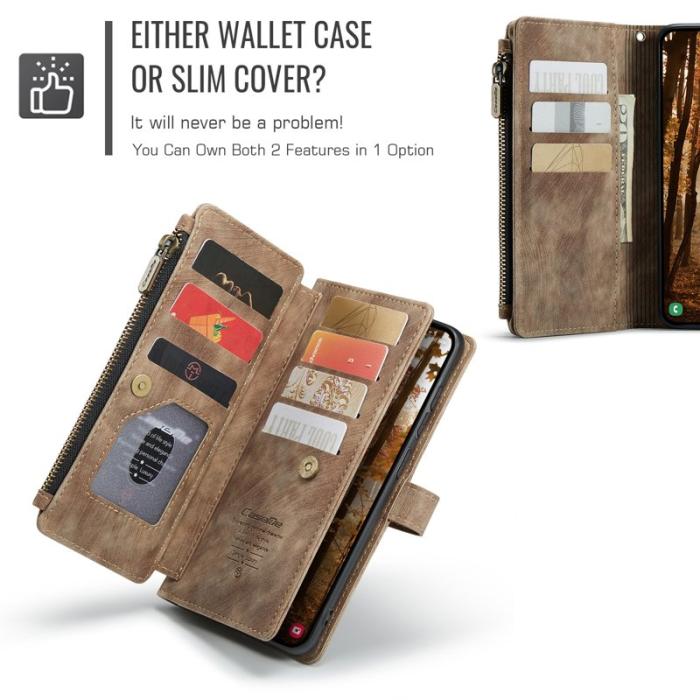 Caseme - CaseMe Mobilfodral för Samsung Galaxy S26 Plus Flera kortfack Konstläder - Brun
