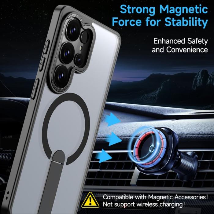 OEM - Mobilskal för Samsung Galaxy S26 Ultra Magnetiskt Kickstand TPU - Svart