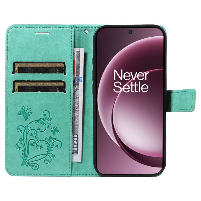A-One Brand - OnePlus 15 5G Plånboksfodral Floral Butterfly Imprinted