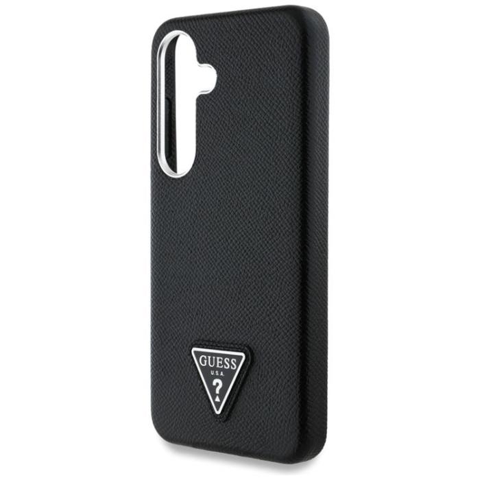 Guess - Guess Galaxy S25 Mobilskal MagSafe Grained Triangle Logo - Svart