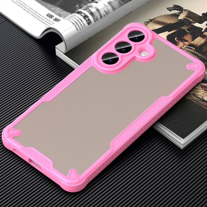 OEM - Mobilskal för Samsung Galaxy S26 Plus PC + TPU Semi-Transparent - Rosa
