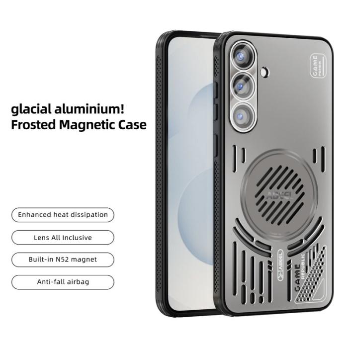 ABEEL - ABEEL Magnetic Skal för Samsung Galaxy S25+ Aluminium Titangrå