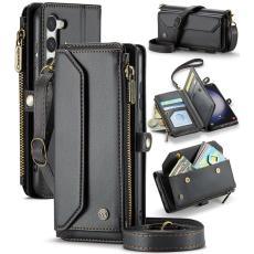 Caseme - CASEME Pl&aring;nboksfodral Konstl&auml;der f&ouml;r Samsung Galaxy S23 - Svart