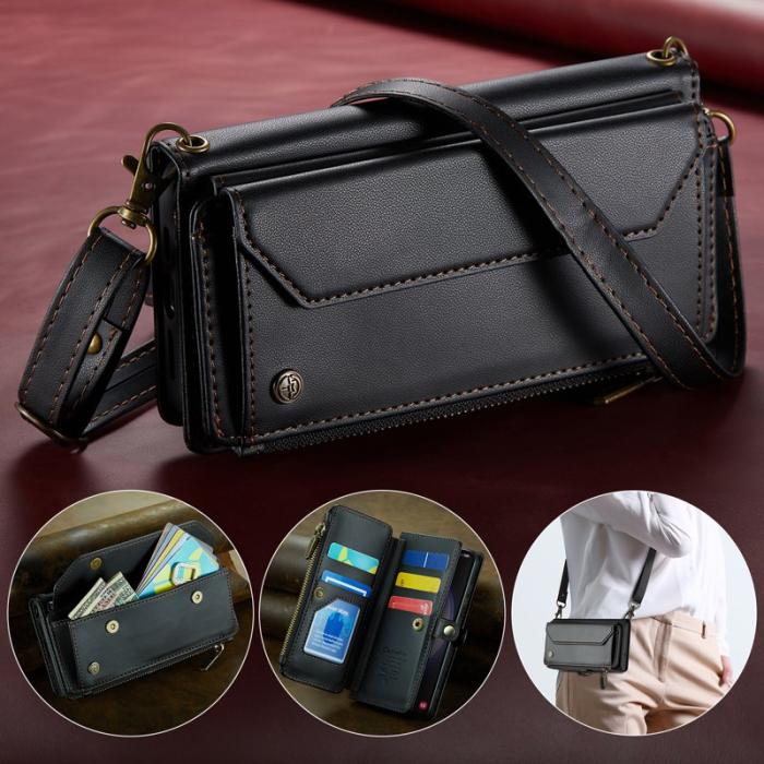Caseme - CASEME Plånboksfodral Konstläder för Samsung Galaxy S23 - Svart