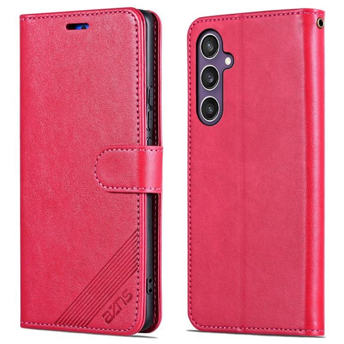 AZNS - AZNS Samsung Galaxy A35 5G Plånboksfodral Anti-Scratch Konstläder - Röd