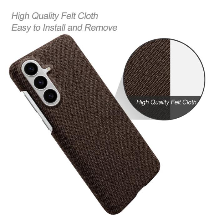 OEM - Mobilskal till Samsung Galaxy S26/S26 Pro Kläde Textur Anti-Scratch Plast - Brun