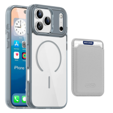 A-One Brand - iPhone 17 Pro Mobilskal MagSafe med Korthållare - Titangrå