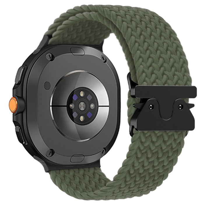 A-One Brand - Galaxy Watch 8/ 8 Classic (40/44/46mm) Armband Nylon - Olive Grön