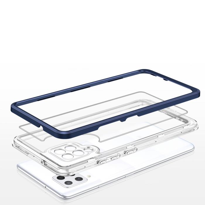 OEM - Galaxy A42 5G Skal Clear 3in1 - Blå