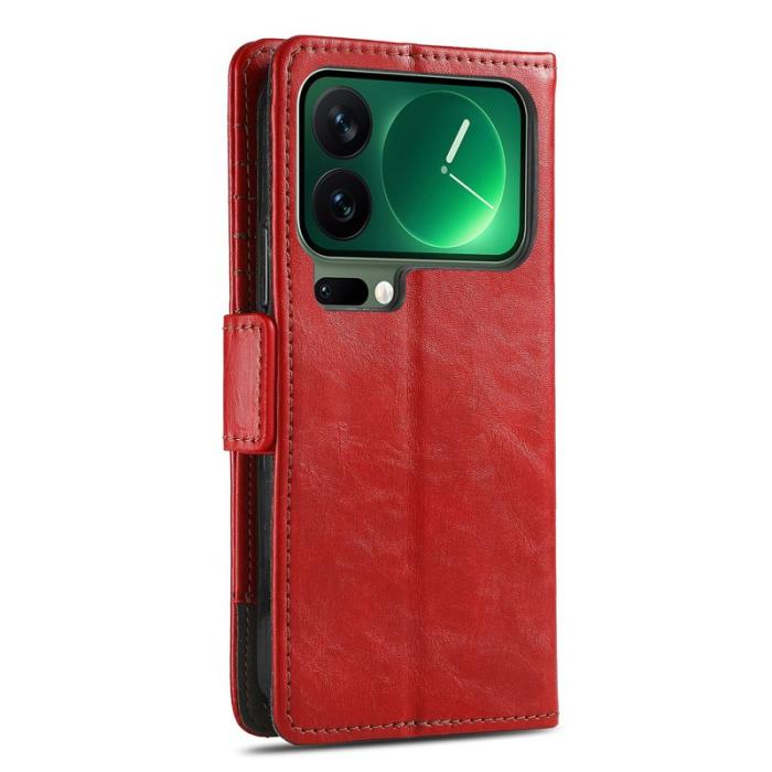 CASENEO - CASENEO Mobilskal till Xiaomi 17 Pro Max KonstLäder - Röd