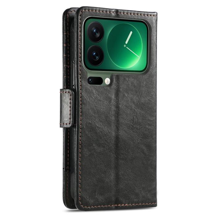 CASENEO - CASENEO Mobilskal till Xiaomi 17 Pro Max KonstLäder - Svart