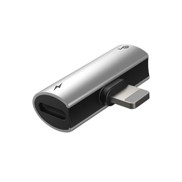BASEUS - BASEUS Adapter HF Lightning 8-pin to 2x Lighning - Silver/Svart