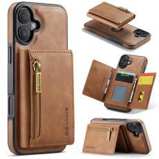 DG.MING - DG.MING M5 Series Mobilskal till iPhone 16 Plus Magnetiskt Konstl&auml;der Brun