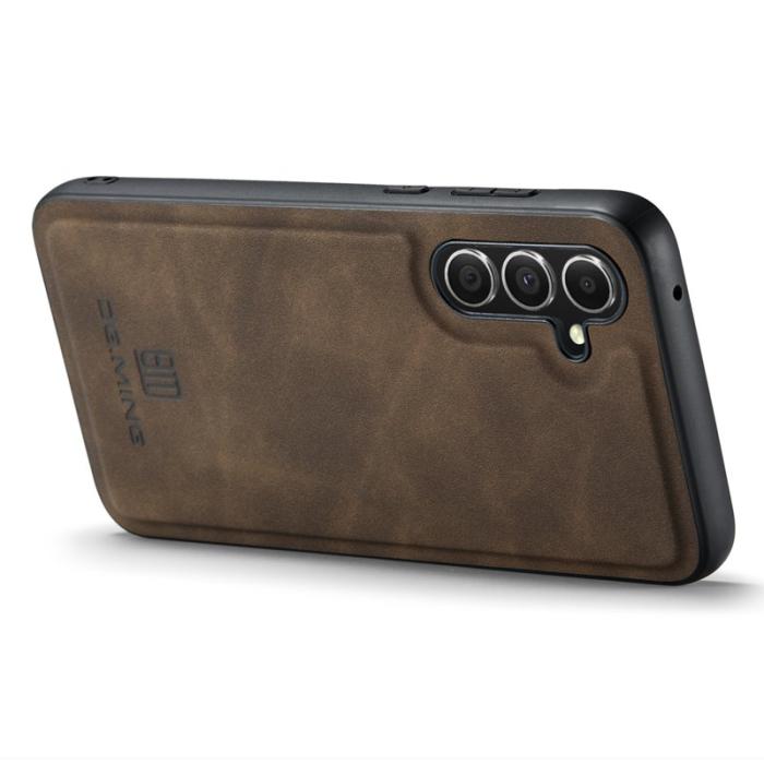DG.MING - DG.MING Mobilskal till Samsung Galaxy A36 5G PU Läder Hybrid Brun