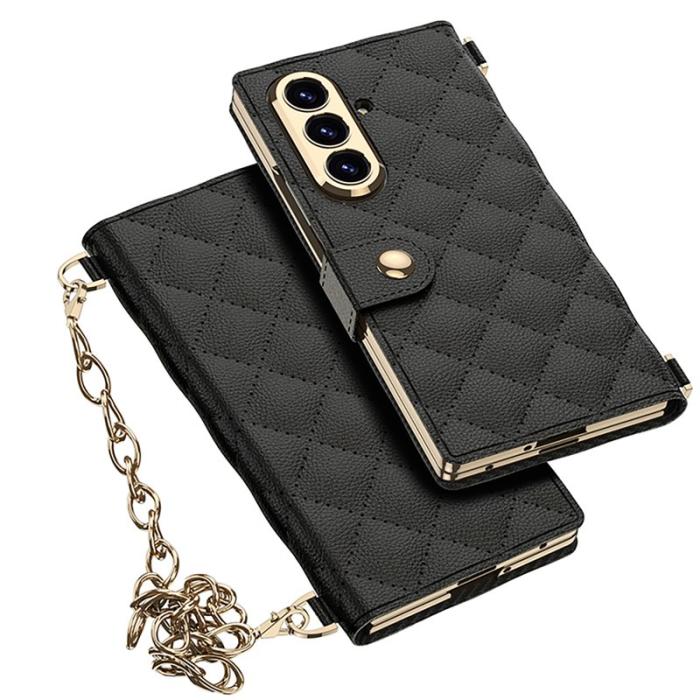 GKK - GKK Samsung Galaxy Z Fold7 Fodral Äkta läder - Svart