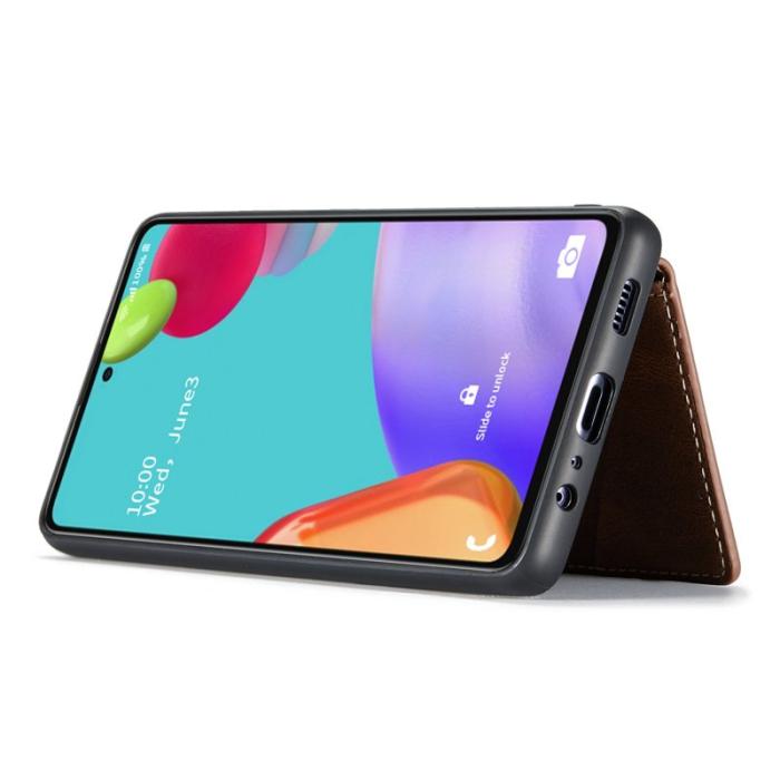 JEEHOOD - JEEHOOD Samsung Galaxy A32 5G/M32 5G Konstläder Plånboksfodral Magnetisk Brun