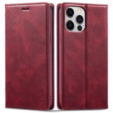 LC.imeeke - LC.IMEEKE iPhone 13 Pro Pl&aring;nboksfodral i Konstl&auml;der - R&ouml;d