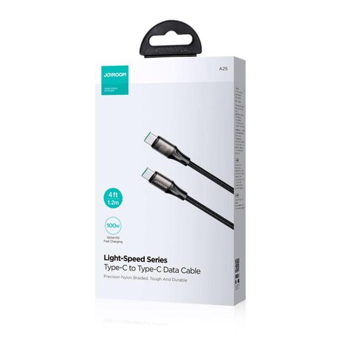 Joyroom - Joyroom USB-C till USB-C kabel 100W 1.2m - Svart