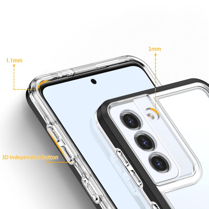 OEM - Galaxy S23 Skal Clear 3in1 - Svart